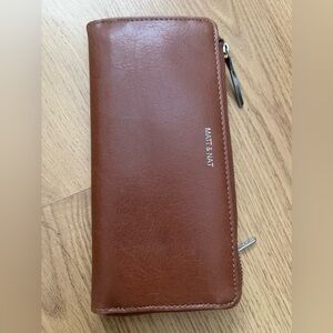 Matt & Nat Brown Zip-Around Vegan Leather Wallet